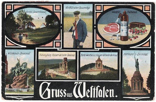 Alte gruss aus westfalen 7 - ak,