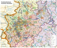 XL Postleitzahlenkarte PLZ von