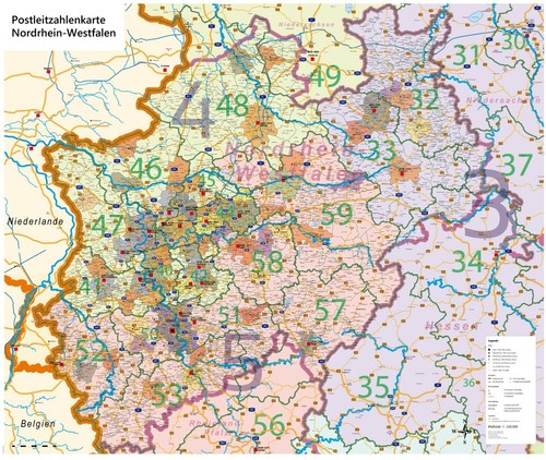 Postleitzahlenkarte plz von - postleitzahlenkarte,